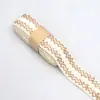 Cuerda de Algodón y Lino de Color Sólido Cinta Tejida a Mano Decoración de Encaje de Algodón y Lino Cinta de Accesorios Creativos para Ropa, Zapatos y Sombreros DIY