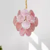 Candelabro de cristal colorido hecho a mano, artístico, romántico, retro francés para dormitorio, candelabro de lujo ligero americano para dormitorio, comedor y estudio