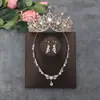 Corona de Novia, Conjunto de Tres Piezas de Vestidos de Boda, Accesorios para el Cabello de Cumpleaños, Accesorios para Vestidos de Boda, Venta al por Mayor de Collares y Pendientes