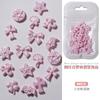 50 Decoraciones Coloridas para Uñas con Forma de Cruz Mezcladas con Estrellas de Cinco Puntas, Moños de Resina en Colores Macarrón y Pedrería para Uñas