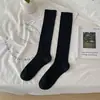 Calcetines de verano ultrafinos para mujer hasta la pantorrilla, calcetines largos en blanco y negro, calcetines altos de color liso simples para estudiantes universitarios