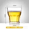 Taza de cerveza octagonal de vidrio con fondo grueso Lo mug taza de whisky taza blanca alta taza de té para bar restaurante bebida