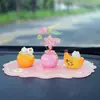 Mini Adornos de Gato Fruta para Coche Creativos Dibujos Animados de Frutas para Consola Central del Coche Lindos Adornos Decorativos para Coche