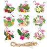 Nueva etiqueta de decoración para fiesta hawaiana, adorno colgante, regalo para fiesta de verano, decoración, adorno colgante de flamenco