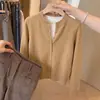 Cardigan de Punto Calado Cuello Redondo Pequeño Estilo Chica Picante Americana para Mujer Otoño 2026 Nuevo Top Corto Ajustado de un Solo Botón