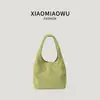 Otoño Invierno Coreano Retro Hobo Bolso de Mujer Versátil para el Trabajo Ligero Color Sólido Gamuza Felpa Bolso de Mano Pequeño para Llevar Sensación de Alta Gama