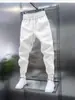 Pantalones Jogger Nuevos para Hombre Primavera y Otoño 2024, Pantalones Deportivos Casuales de Color Sólido con Cordón, Corte Holgado, Versátiles, Pantalones Largos Engrosados