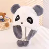 Chapéu de inverno infantil fofo desenho animado panda chapéu de pele meninos e meninas engrossado quente proteção de orelha chapéu bebê bolsa cabeça boné