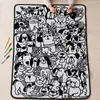 Manta para colorir DIY transfronteiriça, manta divertida para rabiscar, manta de presente, manta para colorir pintada à mão