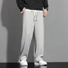 Pantalones de Seda de Hielo para Hombre, Pantalones Casuales Rayados Rectos Sueltos Finos de Verano, Pantalones Largos para Hombre, Pantalones Deportivos de Secado Rápido para Adolescentes