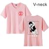 Comércio Exterior Feitiço Batalha Jujutsu Kaisen Animação Print Verão V-Neck Short-Sleeved T-Shirt Casal