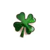 Broche de trevo de quatro folhas colorido de cor sólida, design de nicho feminino, pino elegante de alta qualidade, acessório de vestuário estilo ins atacado