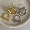 Anel Geométrico Metálico Fosco Estiloso Exagerado Europeu e Americano para Mulheres Retro Luxo Acessível Moda Tendência Versátil Anel Anel