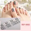 Adesivos europeus e americanos para unhas dos pés em gel sem cura, à prova d'água, brilhantes, estampa de leopardo, adesivos franceses com gradiente para unhas dos pés, adesivos de nail art