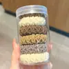 Diadema Gruesa Color Café con Leche para Cola de Caballo Alta para Mujeres, Alta Elasticidad, Cuerda para el Cabello Duradera, Anillo para el Cabello, Banda de Goma, Accesorios para el Cabello