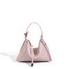 Bolsa de Mão Versátil Nova Moda Transfronteiriça Design de Nicho Bolsa de Ombro Feminina Couro Genuíno Simples para o Dia a Dia Bolsa Transversal