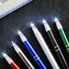 Pluma de luz metálica al por mayor pluma de bola táctil pluma de luz LED tres en uno pluma de luz con logo imprimible