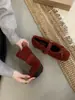 Zapatos Mary Jane con Interior Esponjoso y Plataforma para Mujer, Nuevo Estilo Otoño/Invierno 2026 Zapatos Planos Cálidos con Lazo Zapatos Peludos