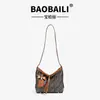 Bolso de Mano Retro de Lujo Ligero para Presbicia Gran Capacidad para Mujer 2025 Nuevo Estampado Otoñal Bolso Cruzado de Hombro Retro para Viajes