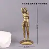 Figura creativa de niña de belleza de latón puro con piel clara, apariencia hermosa, piernas largas, figura atractiva, estilo modelo, pequeño regalo sexy