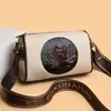 Bolsa transversal versátil para meia-idade, bolsa feminina transfronteiriça, alça larga, estilo chinês artístico, design de lótus moderno, bolsa para mãe, bolsa de ombro de alta qualidade