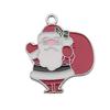 Pingente Criativo de Liga para Pulseira Joia Pingente de Árvore de Natal Papai Noel Boneco de Neve Floco de Neve K Drop Oil Desenho
