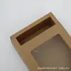 Caja de Embalaje Plegable Personalizada Papel Kraft Ventana Caja tipo Cajón Calcetines Juguete Joyería Caja de Regalo