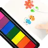 Tira de Almohadilla de Tinta Siete Colores para Graffiti Infantil Pintura de Dedos DIY Almohadilla de Tinta Diario Sello de Goma Tinta Colorida