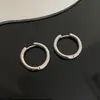 Pendientes de Aro Lisos Plateados, Lujo Accesible Diseño de Nicho, Pendientes de Gama Alta para Mujer, Elegantes de Celebridad de Internet Coreana, Pendientes de Aro, Pendientes