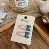 Presilha de Cabelo Rosa Plissada com Laço Coelhinho Feita à Mão Acessório de Cabelo Ursinho Presilha Doce para Menina Ornamento de Cabelo