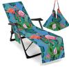 Funda para silla de playa transfronteriza funda para silla de playa de microfibra impresión digital 3D serie flamenco