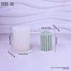 Molde de Silicone para Vela Série Coluna Listrada Espiral Redonda Minimalista Nórdico Molde para Ornamento de Gesso de Aromaterapia DIY