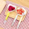 H992 Plato de Fruta de Acero Inoxidable de Doble Cabeza Cuchara para Bolas Cuchillo para Tallar Corrugado Cuchara para Sacar Bolas de Sandía Grabador de Fruta