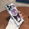 Adecuado para Funda de Teléfono Móvil Apple 16Promax Dibujos Animados Kuromi Iphone15Pro Bolsa de Aire de Cuatro Esquinas Electrochapado Anticaída