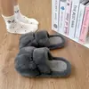 Chinelos de inverno de algodão super macios com sola grossa de pata de gato para mulheres, forrados com pelúcia, quentes, antiderrapantes, simples e estilosos, adequados para uso em casa e ao ar livre, atacado do fabricante