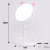 Porta-Cartão de Estudante Orelhas de Gato Mesa Espelho de Maquiagem Alta Definição Quarto de Dormitório Armazenamento de Mesa Espelho de Maquiagem Princesa Menina