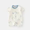 Mameluco Corto de Bebé Verano Mono Modal Unisex Delgado Mameluco para Bebé Ropa de Aire Acondicionado Recién Nacido