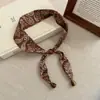 Colar Cachecol de Seda Estampa de Leopardo Novo Colar de Moda de Alto Padrão Acessórios de Gola Halter Ajustáveis Corrente para Suéter Corrente para Cintura Cinto
