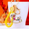 Llavero de Pony de la Suerte con Incrustaciones de Diamantes Estilo Chino Colgante del Zodiaco para Niño Colgante para Llave de Aleación de Zinc para Coche Colgante para Bolso Venta al por Mayor