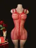 Novo Vestido Branco de Peça Única Europeu e Americano, Vestido Sexy de Peça Única Sem Mangas com Recortes Transparente Gola Halter Sem Mangas Preto Sexy de Renda