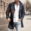 Novo Casaco Casual Masculino de Lã com Gola Alta, Comprimento Médio, Estilo Europeu e Americano, Casaco de Lã Amazon