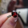 Anillo de Piedras Preciosas Naturales con Citrino, Granate, Amatista, Peridoto y Topacio, Hecho de Plata S925, Simple y Versátil