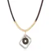 Colar Pingente de Moeda de Cobre Trançado Vintage para Homens e Mulheres, Corrente de Suéter de Luxo Leve, Corrente de Clavícula Versátil, Acessório da Moda
