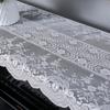 Estilo Francés Crema Encaje Tela Cubierta de Piano Tela Cubierta de Polvo Superior para Piano Eléctrico Órgano Electrónico Decoración Lujo Ligero Sentido de Gama Alta