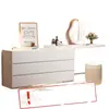 Tocador de dormitorio moderno minimalista con cajonera integrada, armario de almacenamiento para espacios pequeños, escritorio estilo crema y tocador extensible