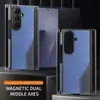 Adequado para Capa de Celular Samsung Ztrifold, Estilo Executivo Costurado Eixo Central Magnético Anti-Queda Capa Protetora Zfold7 Zfold8