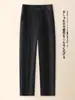 Pantalones rectos de corte ajustado para mujer, engrosados y cálidos para otoño e invierno, nuevo estilo 2026, de cintura alta, adelgazantes y que favorecen la figura, estilo cigarrillo