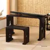 Mesa de cítara antigua de madera de paulownia quemada mesa de resonancia para cítara taburete para mesa de cítara de madera maciza mesa de cítara para estudios chinos mesa de caligrafía mesa de cítara