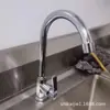 Grifo hexagonal vertical de aleación de zinc para fregadero de cocina de agua fría con caño magnético de cobre para lavar verduras