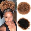 Peruca Afro Coque Afro Puff Coque Explosivo Coque de Cabelo Elástico com Cordão Lagarta Estilo Africano Falso
